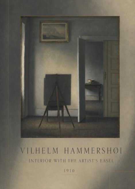 Vilhelm Hammershøi Interior with the Artist's Easel II No5 - Poster