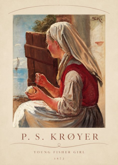 P.S. Krøyer Young Fisher Girl No3 - Poster