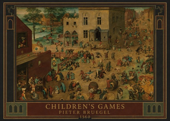 Pieter Bruegel Children's Games IV No1 - Poster