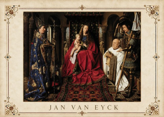 Jan van Eyck The Virgin and Child with Canon Van Der Paele No3 - Poster