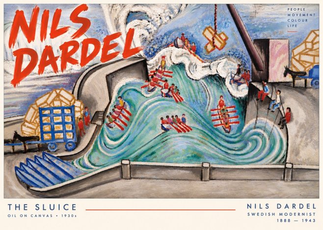 Nils Dardel The Sluice No6 - Poster