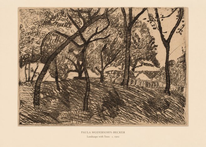 Paula Modersohn-Becker Landscape with Trees No6 - Poster