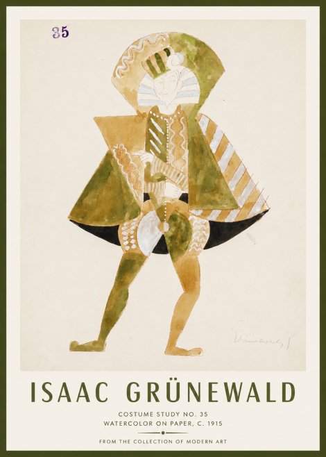 Isaac Grünewald Costume Study No. 35 No1 - Poster