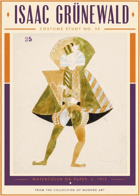 Isaac Grünewald Costume Study No. 35 No2 - Poster