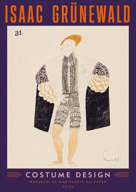 Isaac Grünewald Costume Design for Theatre No2 - Poster