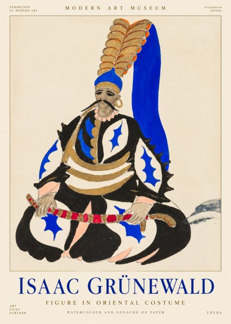 Isaac Grünewald Figure in Oriental Costume No1 - Poster