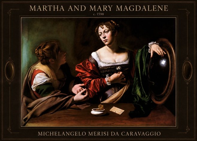 Michelangelo Merisi da Caravaggio Martha and Mary Magdalene No1 - Poster
