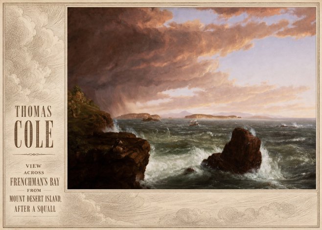 Thomas Cole View Across Frenchman's Bay from Mount Desert Island, After a Squall II No3 - Poster