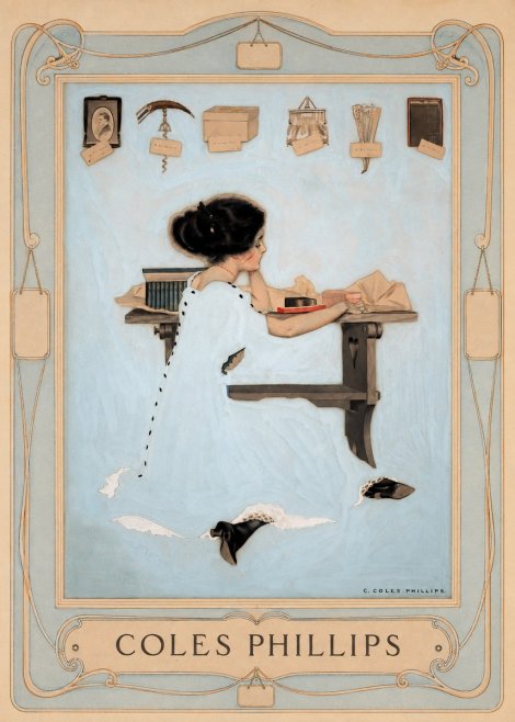 Coles Phillips Thinking of Him No5 - Poster