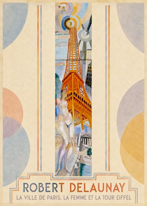 Robert Delaunay La Ville De Paris, La Femme Et La Tour Eiffel No2 - Poster