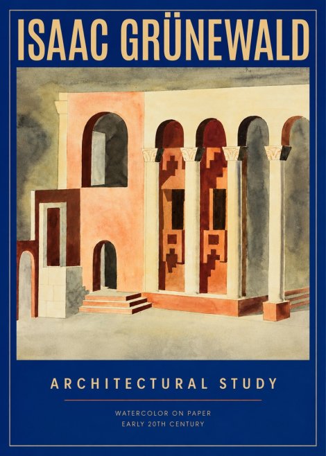 Isaac Grünewald Architectural Study II No3 - Poster