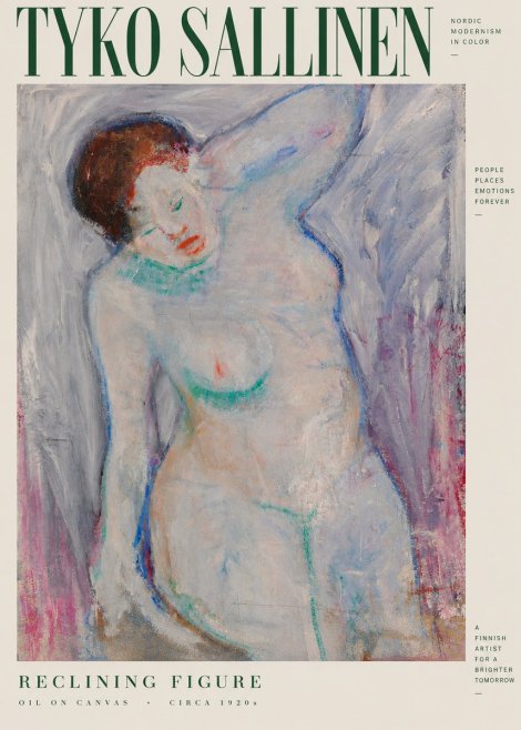 Tyko Sallinen Reclining Figure No4 - Poster