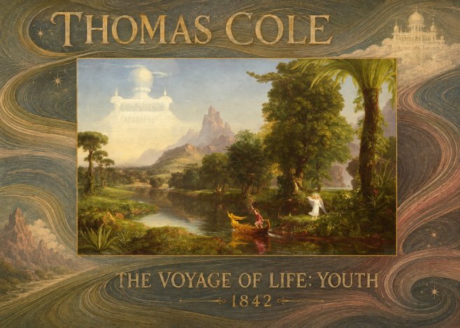Thomas Cole The Voyage of Life: Youth III No4 - Poster