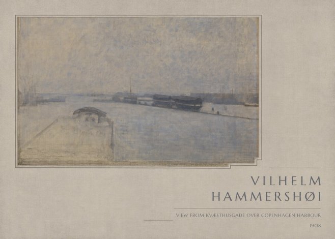 Vilhelm Hammershøi View from Kvæsthusgade over Copenhagen Harbour No6 - Poster