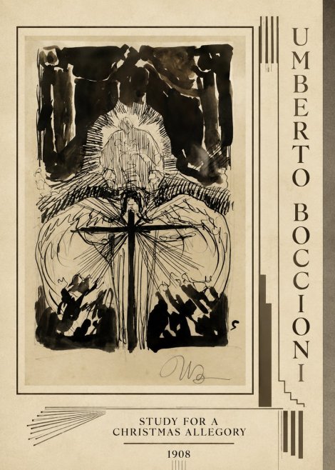 Umberto Boccioni Study for a Christmas Allegory No4 - Poster