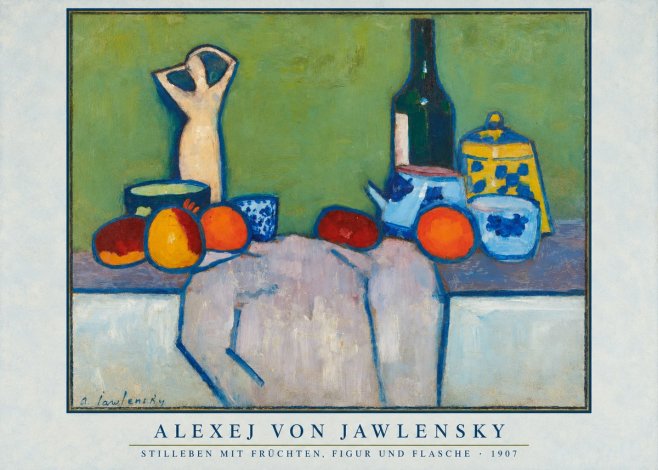 Alexej von Jawlensky Stilleben Mit Früchten, Figur Und Flasche 1907 No6 - Poster