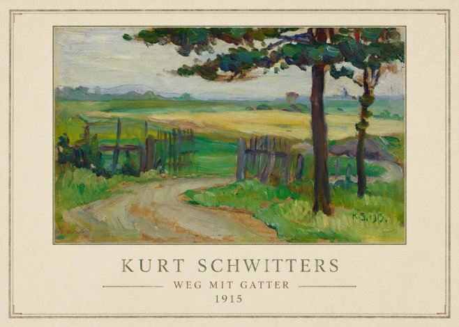 Kurt Schwitters Weg Mit Gatter No1 - Poster
