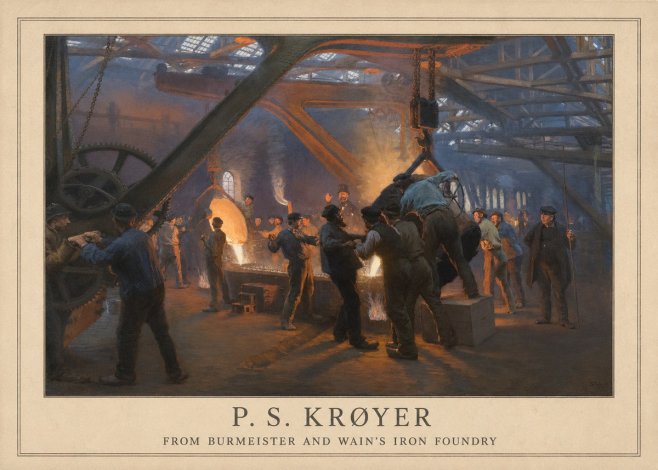 P.S. Krøyer From Burmeister and Wain's Iron Foundry No4 - Poster