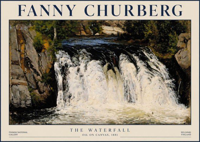 Fanny Churberg The Waterfall No3 - Poster