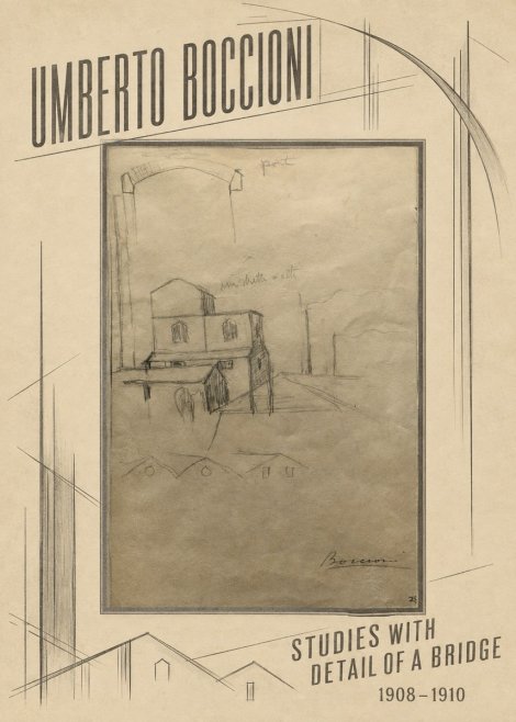 Umberto Boccioni Studies with Detail of a Bridige No2 - Poster