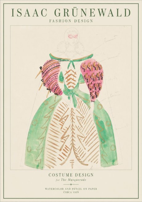 Isaac Grünewald Costume Design for the Masquerade No1 - Poster