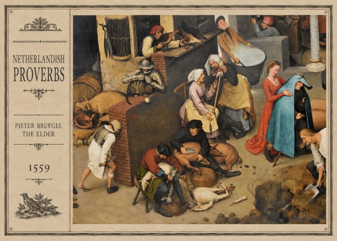 Pieter Bruegel Netherlandish Proverbs VIII No2 - Poster