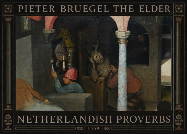 Pieter Bruegel Netherlandish Proverbs IX No4 - Poster