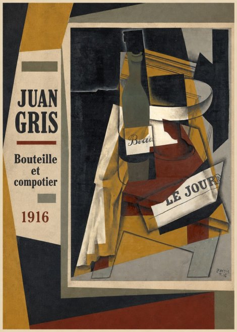 Juan Gris Bouteille Et Compotier No2 - Poster