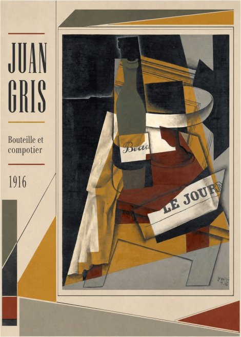 Juan Gris Bouteille Et Compotier No5 - Poster