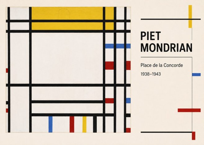 Piet Mondrian Place De La Concorde No2 - Poster