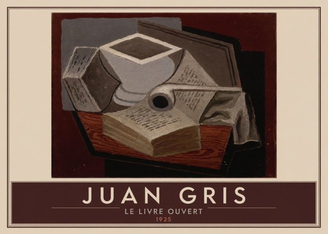 Juan Gris Le Livre Ouvert No5 - Poster