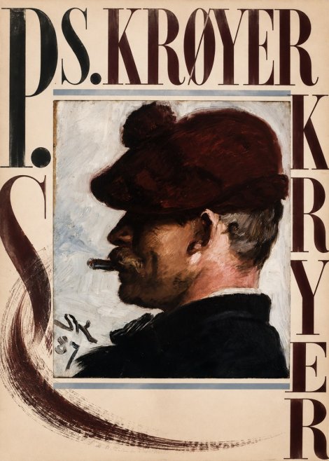 P.S. Krøyer Self-portrait with Cigar II No4 - Poster