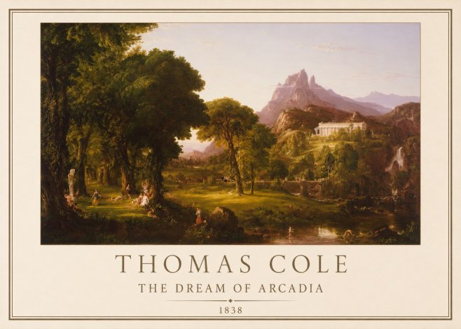 Thomas Cole The Dream of Arcadia No1 - Poster
