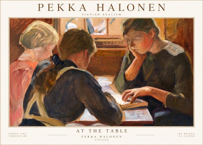 Pekka Halonen At the Table No1 - Poster