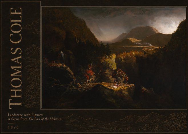 Thomas Cole Landscape with Figures: a Scene from the Last of the Mohicans No2 - Poster