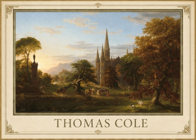 Thomas Cole The Architect's Dream No1 - Poster