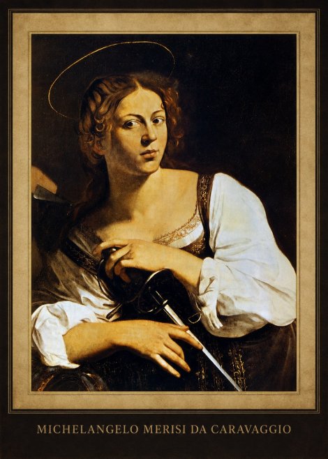 Michelangelo Merisi da Caravaggio Saint Catherine of Alexandria III No6 - Poster