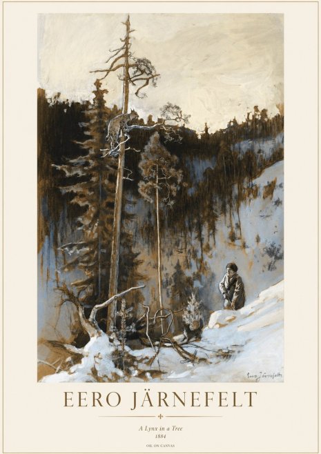 Eero Järnefelt A Lynx in a Tree No1 - Poster