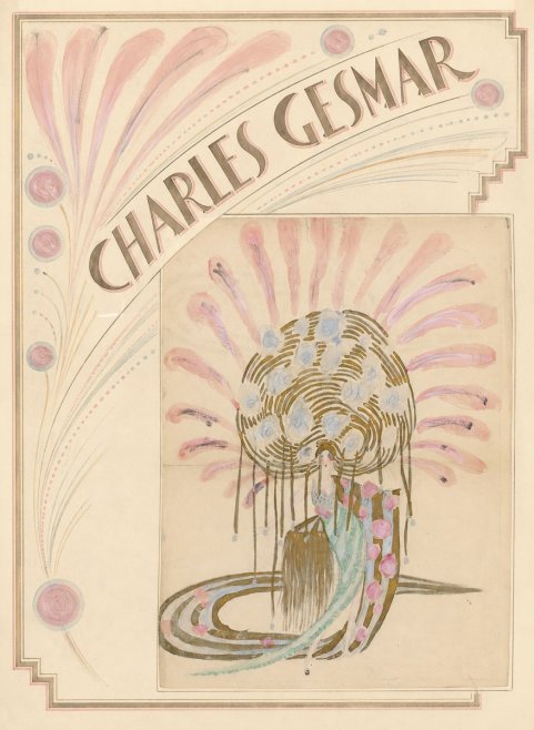 Charles Gesmar Woman with Headdress No5 - Poster