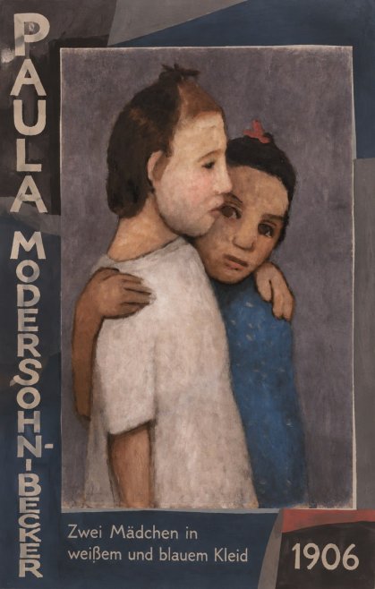 Paula Modersohn-Becker Zwei Mädchen in Weißem Und Blauem Kleid No5 - Poster
