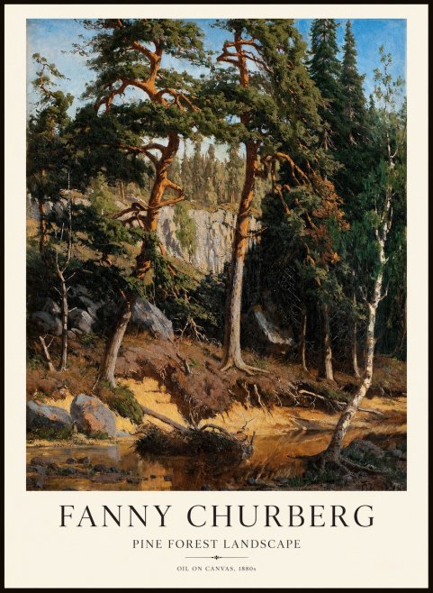 Fanny Churberg Pine Forest Landscape No1 - Poster