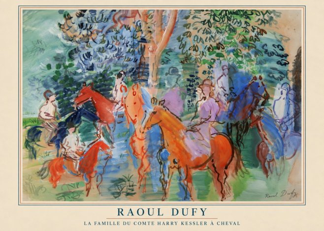 Raoul Dufy La Famille Du Comte Harry Kessler À Cheval No4 - Poster