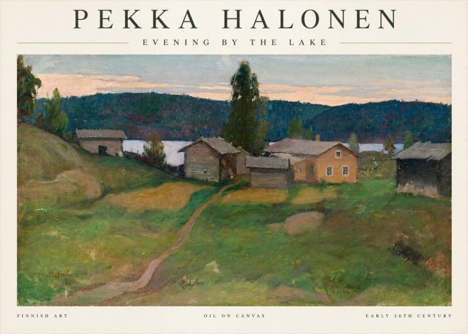 Pekka Halonen Evening by the Lake No1 - Poster