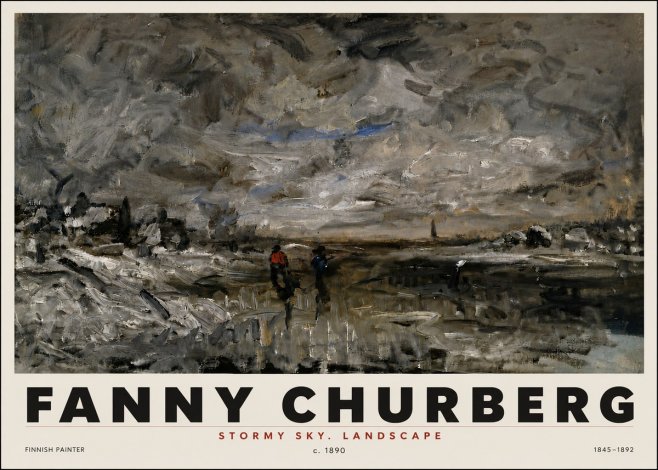 Fanny Churberg Stormy Sky. Landscape No5 - Poster