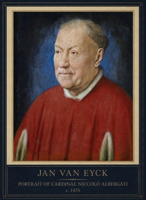 Jan van Eyck Portrait of Cardinal Niccolò Albergati No1 - Poster
