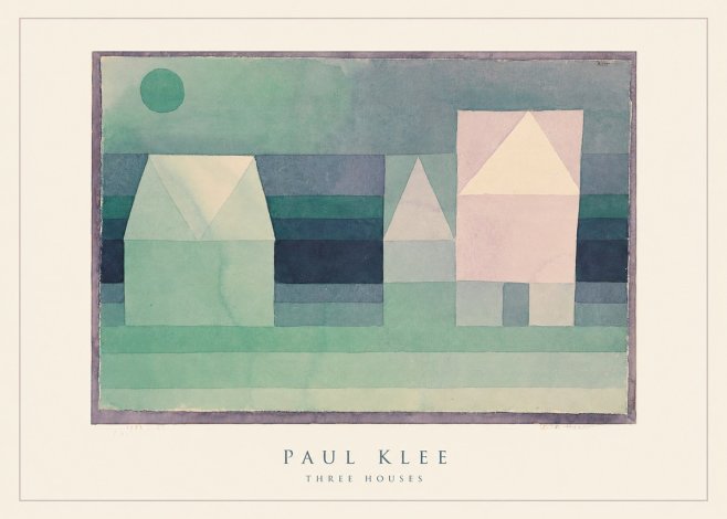 Paul Klee Three Houses No4 - Poster