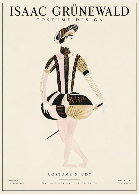Isaac Grünewald Costume Study VI No1 - Poster