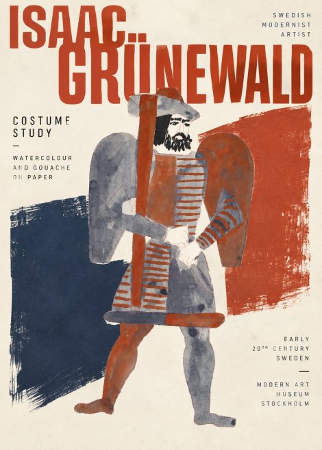 Isaac Grünewald Costume Study VII No2 - Poster