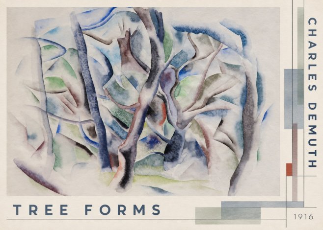 Charles Demuth Tree Forms No4 - Poster