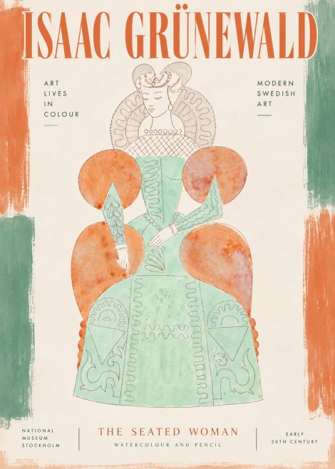 Isaac Grünewald Seated Woman No3 - Poster
